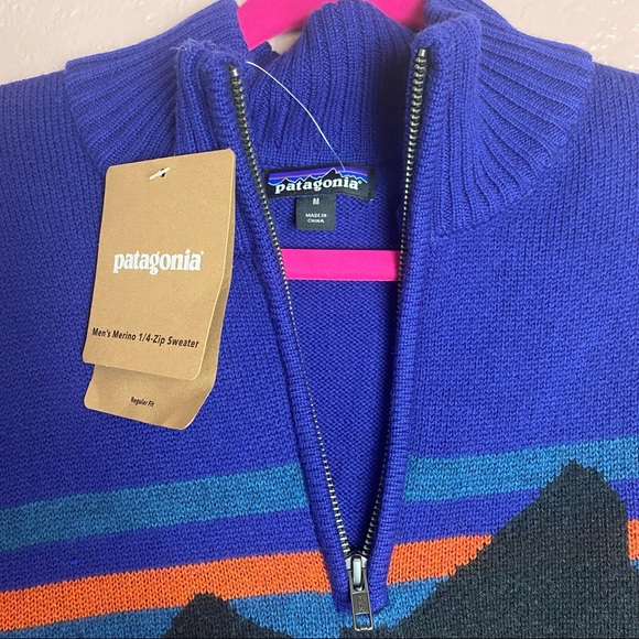 Men’s Patagonia Fitz Roy Merino 1/4 Zip Sweater - Picture 4 of 9